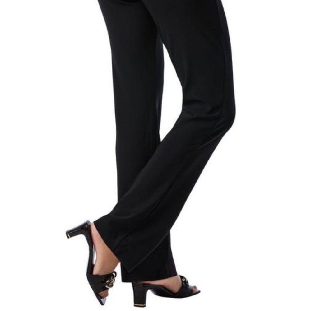 Boston Proper Black Flair Hem Mid Rise Pants XS